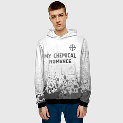 Толстовка-худи мужская My Chemical Romance - white gradient посередине, цвет: 3D-черный — фото 2