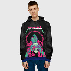 Толстовка-худи мужская Metallica - witch with the skull, цвет: 3D-синий — фото 2
