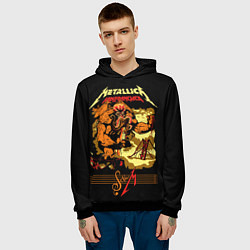 Толстовка-худи мужская Metallica - octopus monster, цвет: 3D-черный — фото 2