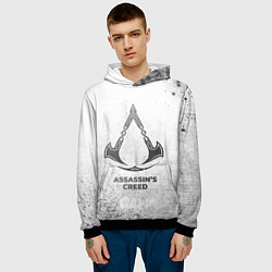 Толстовка-худи мужская Assassins Creed - white gradient, цвет: 3D-черный — фото 2