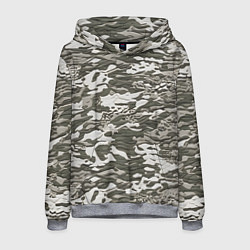 Толстовка-худи мужская Фактурный камуфляж, цвет: 3D-меланж