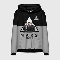 Толстовка-худи мужская 30 Seconds to Mars - poster, цвет: 3D-черный