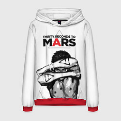 Толстовка-худи мужская 30 Seconds to Mars - poster, цвет: 3D-красный