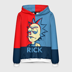 Толстовка-худи мужская Rick pop art, цвет: 3D-белый