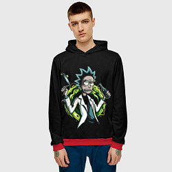 Толстовка-худи мужская Rick with gun, цвет: 3D-красный — фото 2