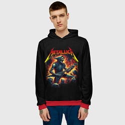 Толстовка-худи мужская Metallica - James Alan Hatfield, цвет: 3D-красный — фото 2