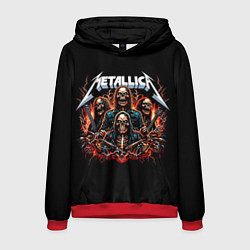 Толстовка-худи мужская Metallica forever - thrash metal, цвет: 3D-красный