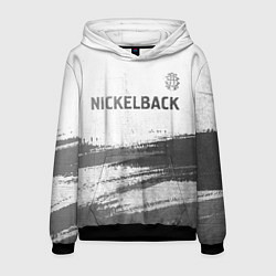 Толстовка-худи мужская Nickelback - white gradient посередине, цвет: 3D-черный