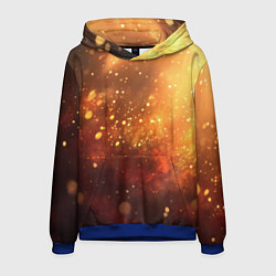 Толстовка-худи мужская Золотая блестящая текстура, цвет: 3D-синий