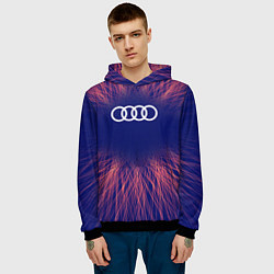 Толстовка-худи мужская Audi red energy, цвет: 3D-черный — фото 2
