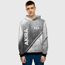 Толстовка-худи мужская Akira - grey gradient вертикально, цвет: 3D-черный — фото 2