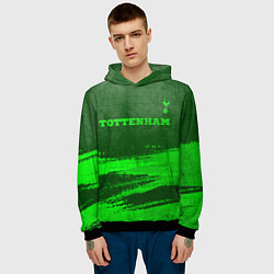 Толстовка-худи мужская Tottenham - green gradient посередине, цвет: 3D-черный — фото 2