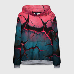 Толстовка-худи мужская Объемные разломы текстура, цвет: 3D-меланж