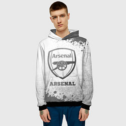 Толстовка-худи мужская Arsenal - white gradient, цвет: 3D-черный — фото 2