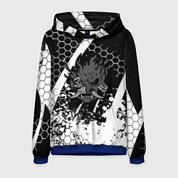 Толстовка-худи мужская Samurai соты краски, цвет: 3D-синий