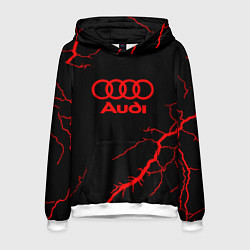Толстовка-худи мужская Audi storm, цвет: 3D-белый