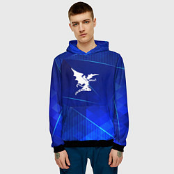 Толстовка-худи мужская Black Sabbath blue poly, цвет: 3D-черный — фото 2