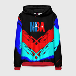 Толстовка-худи мужская NBA краски геометрия, цвет: 3D-красный