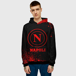 Толстовка-худи мужская Napoli - red gradient, цвет: 3D-черный — фото 2