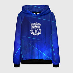 Толстовка-худи мужская Liverpool blue poly, цвет: 3D-черный
