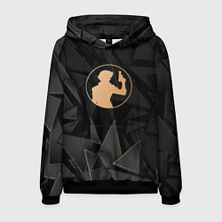 Толстовка-худи мужская Cowboy Bebop golden poly, цвет: 3D-черный