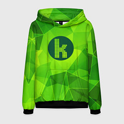 Толстовка-худи мужская The Killers green poly, цвет: 3D-черный