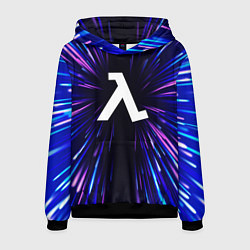 Толстовка-худи мужская Half-Life neon energy, цвет: 3D-черный