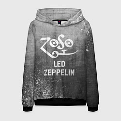 Толстовка-худи мужская Led Zeppelin - grey gradient, цвет: 3D-черный