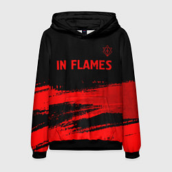 Толстовка-худи мужская In Flames - red gradient посередине, цвет: 3D-черный