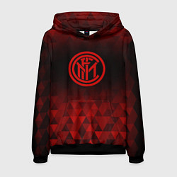 Толстовка-худи мужская Inter red poly, цвет: 3D-черный