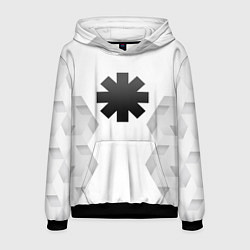 Толстовка-худи мужская Red Hot Chili Peppers white poly, цвет: 3D-черный