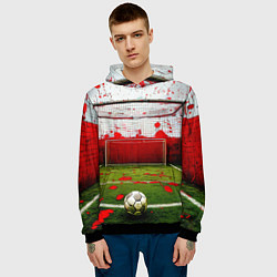 Толстовка-худи мужская Мини-футбол, цвет: 3D-черный — фото 2