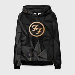 Толстовка-худи мужская Foo Fighters golden poly, цвет: 3D-черный