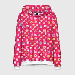 Толстовка-худи мужская Skzoo pattern pink, цвет: 3D-белый