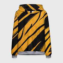 Толстовка-худи мужская Тигровый раскрас, цвет: 3D-меланж