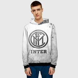 Толстовка-худи мужская Inter - white gradient, цвет: 3D-черный — фото 2