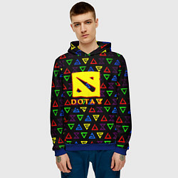 Толстовка-худи мужская Dota pattern witcher, цвет: 3D-синий — фото 2