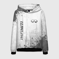 Толстовка-худи мужская Infiniti - white gradient вертикально, цвет: 3D-черный