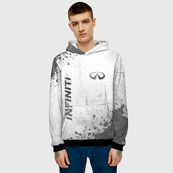 Толстовка-худи мужская Infiniti - white gradient вертикально, цвет: 3D-черный — фото 2