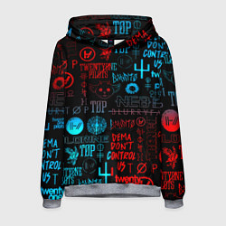 Толстовка-худи мужская Twenty one pilots rock pattern, цвет: 3D-меланж