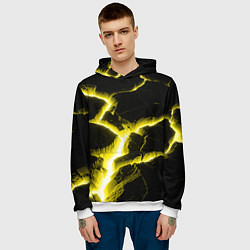 Толстовка-худи мужская The rift, цвет: 3D-белый — фото 2