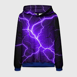 Толстовка-худи мужская Color purple black, цвет: 3D-синий