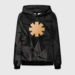 Толстовка-худи мужская Red Hot Chili Peppers golden poly, цвет: 3D-черный