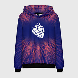 Толстовка-худи мужская Green Day red energy, цвет: 3D-черный