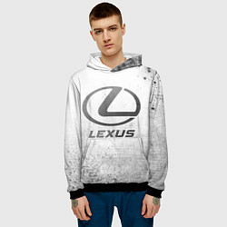 Толстовка-худи мужская Lexus - white gradient, цвет: 3D-черный — фото 2