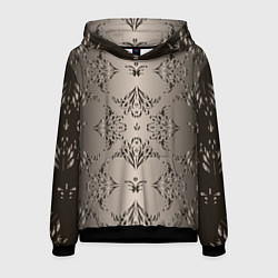 Толстовка-худи мужская Узоры с градиентом, цвет: 3D-черный