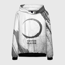 Толстовка-худи мужская Demon Slayer - white gradient, цвет: 3D-черный