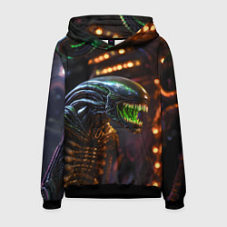 Толстовка-худи мужская Злой Чужой, цвет: 3D-черный