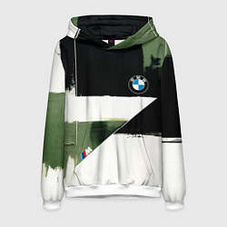 Толстовка-худи мужская BMW логотип, цвет: 3D-белый