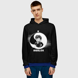 Толстовка-худи мужская Роблокс лего, цвет: 3D-синий — фото 2